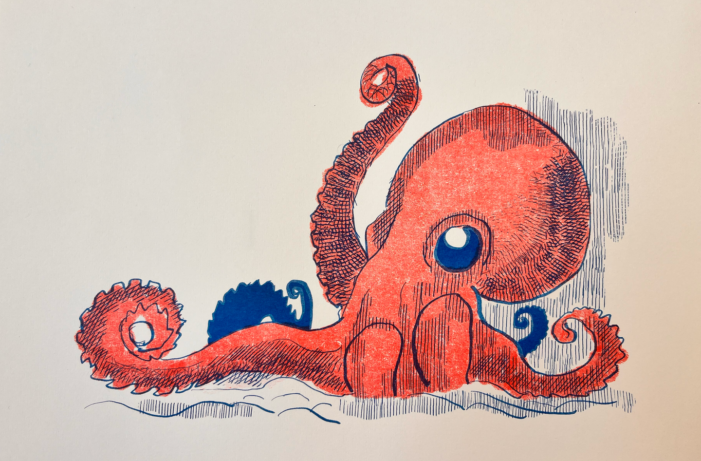 octopus riso print
